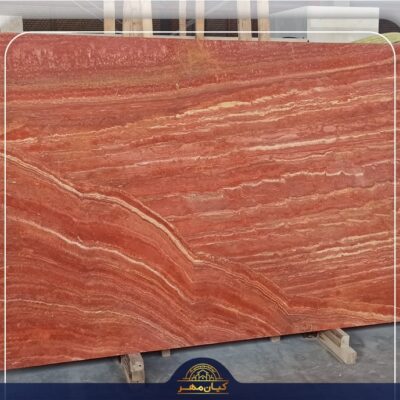 red travertine slab stone | KianMehr Stone